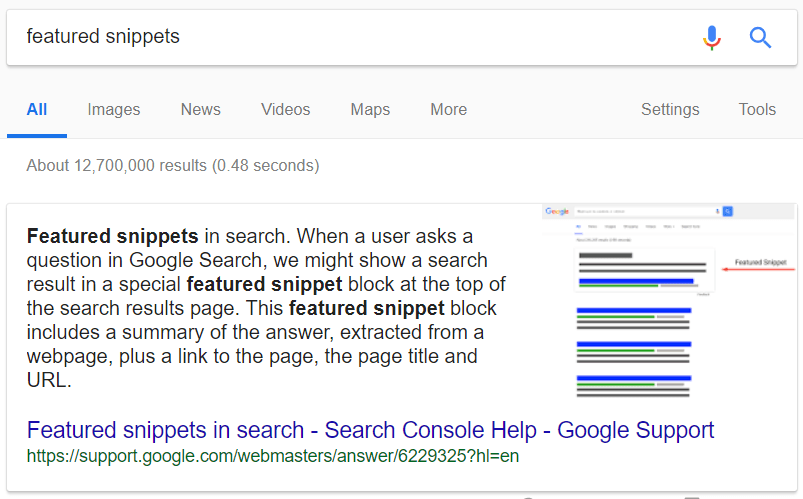 Voice Search Optimization featured snippets